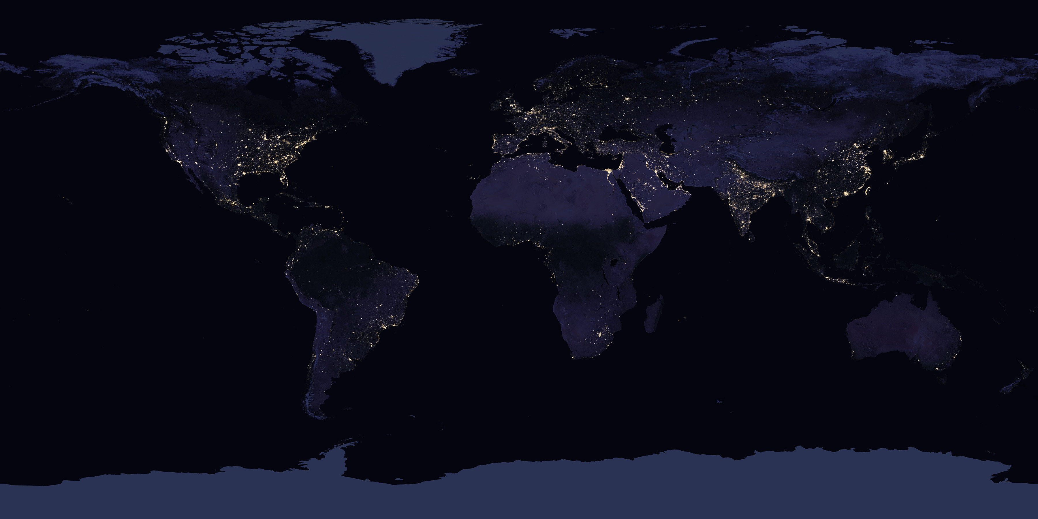 Earth at night, 2016 composite